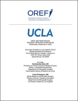 Cover of the 2024 OREF Western Region Resident Research Symposium program