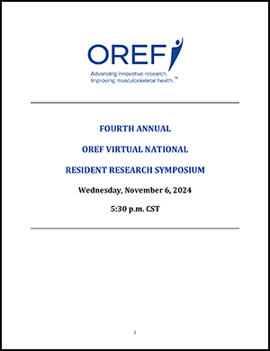 Cover of the 2024 OREF National Resident Research Symposium program